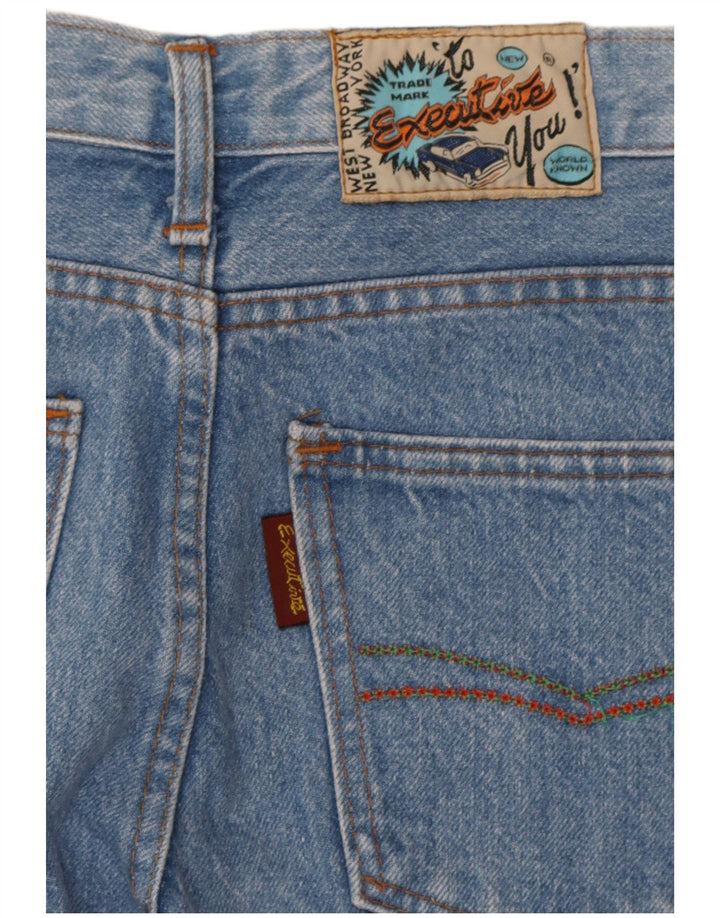 Vintage damskie dżinsy Crop Tapered W28 L25 niebieskie