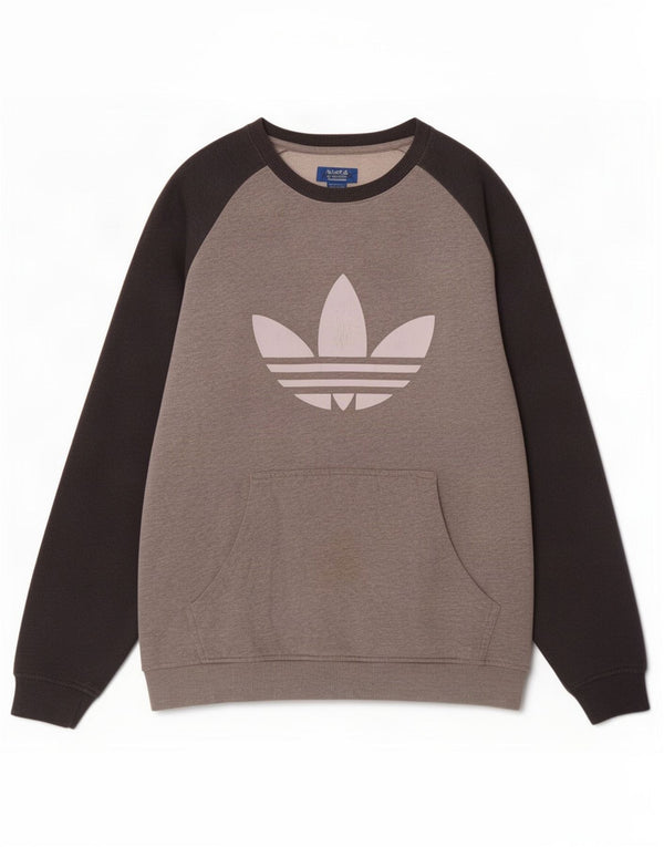 Męska bluza Adidas Graphic Jumper XL Szara, bawełniana z blokami kolorów