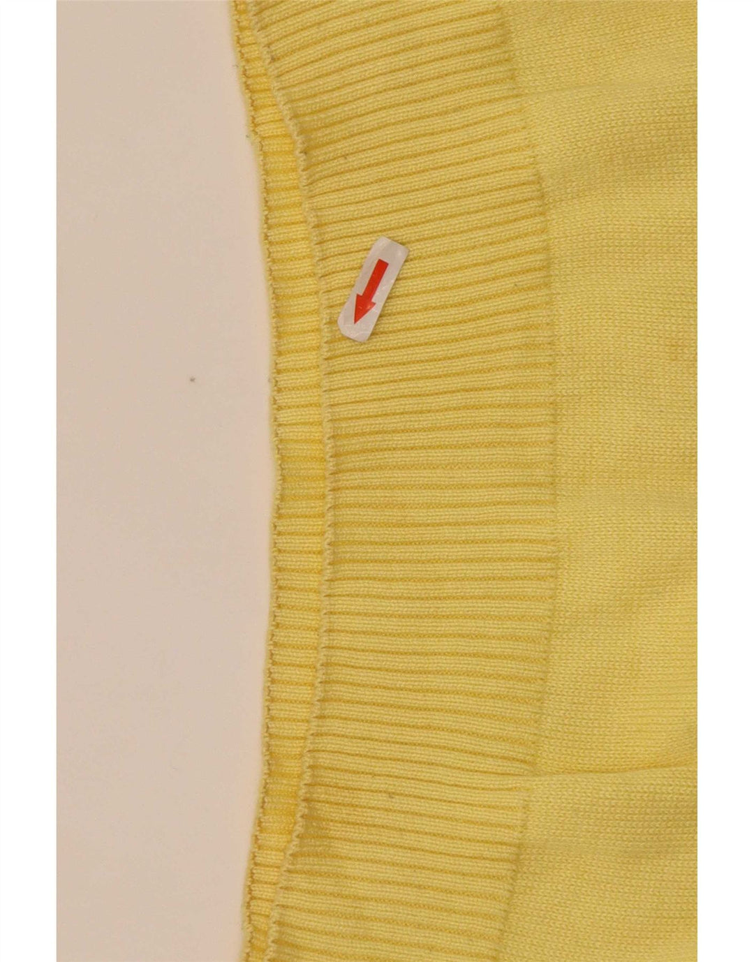 Vintage męski sweter zapinany na guziki, średniożółty, bawełniany blok kolorów