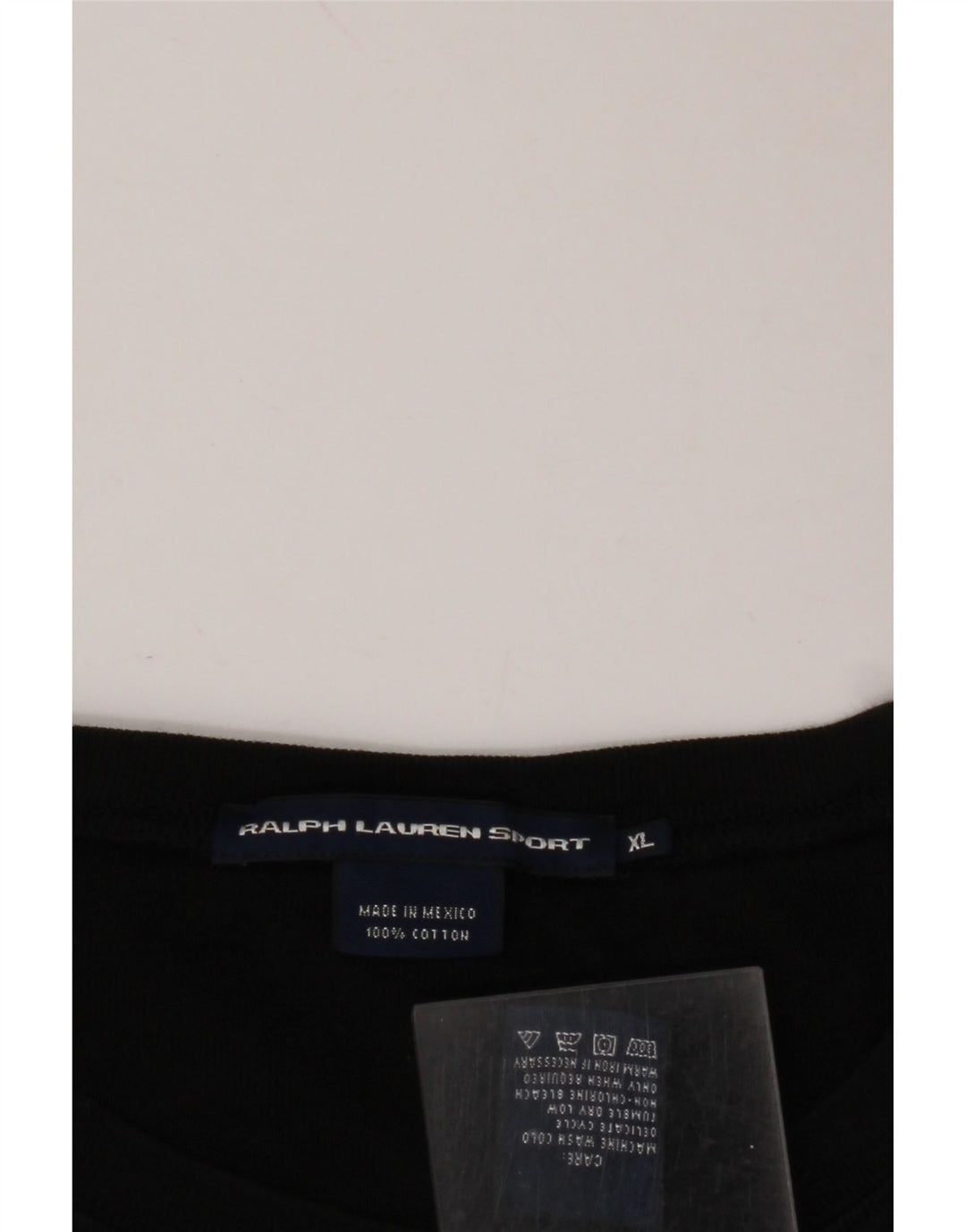 RALPH LAUREN Damski krótki t-shirt UK 18 XL, czarny, bawełniany