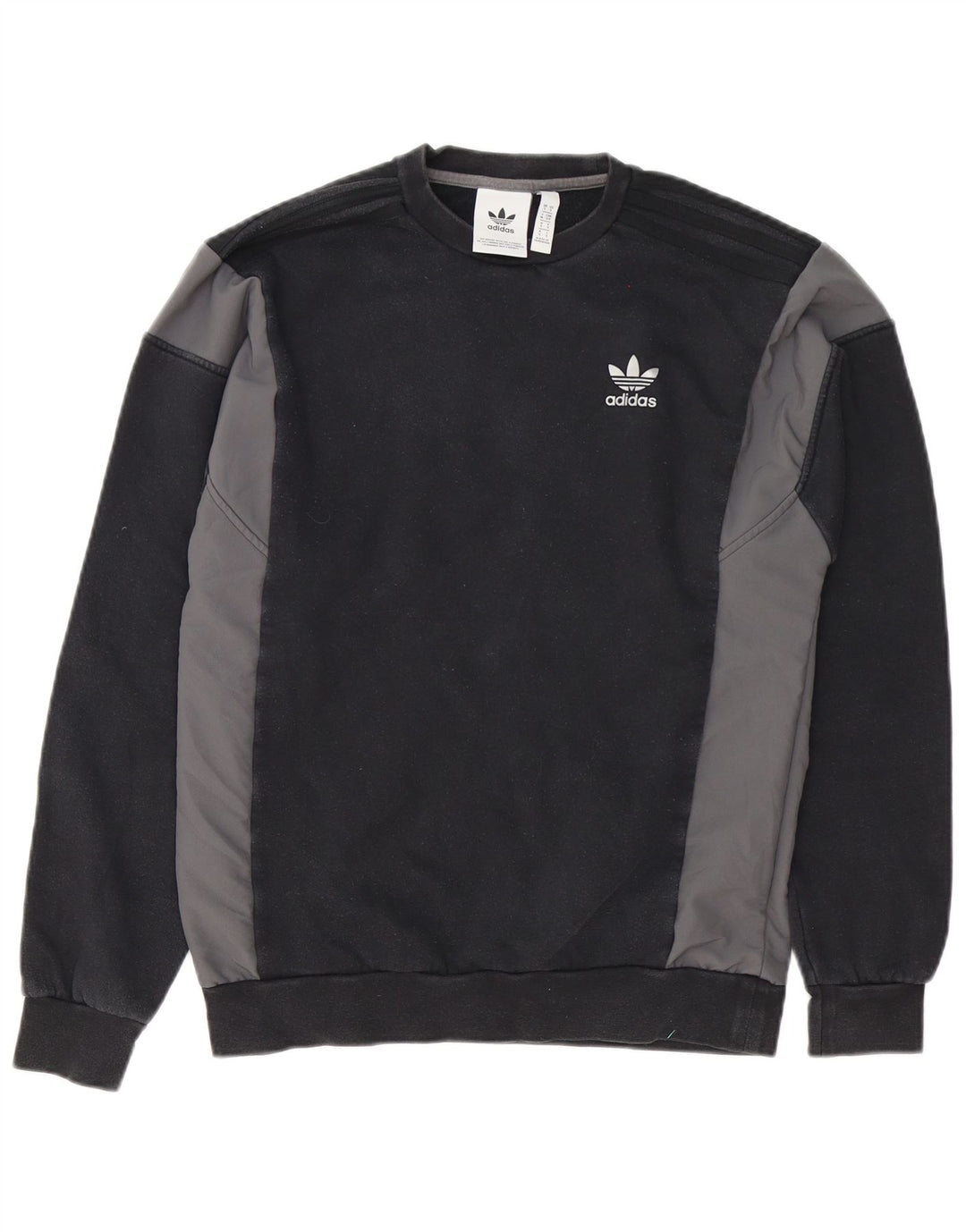 Bluza męska Adidas, mała, czarna, z blokami kolorów, bawełniana