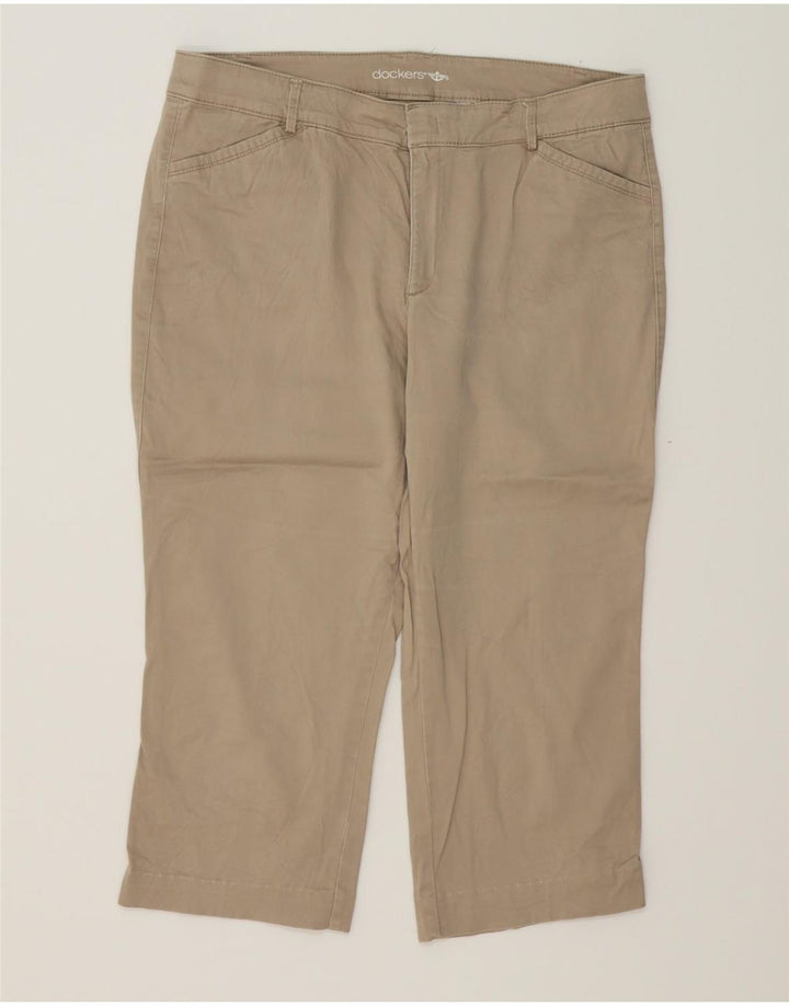 DOCKERS Womens Bermuda Shorts US 16 2XL W36  Beige Cotton Vintage Dockers and Second-Hand Dockers from Messina Hembry 