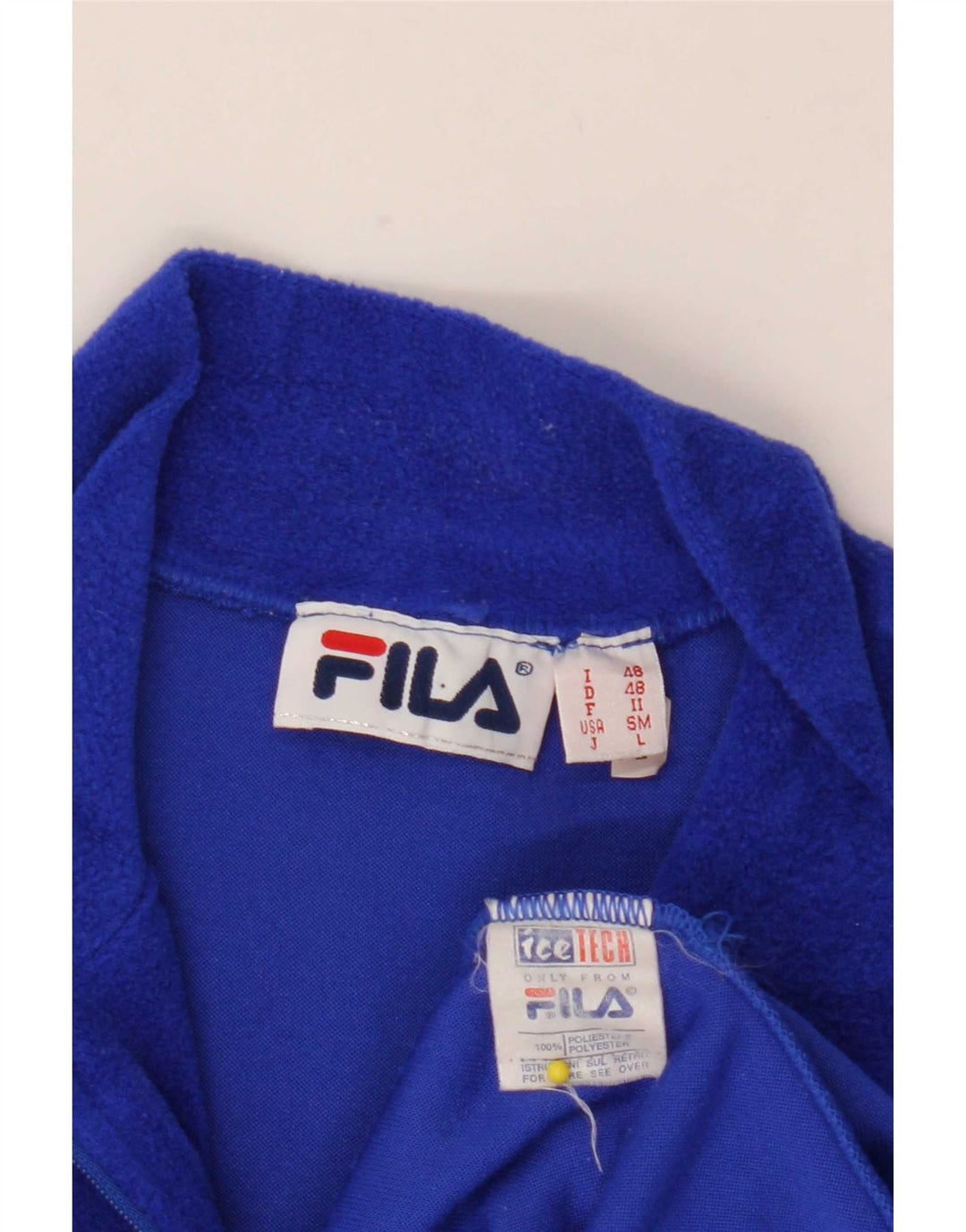 Męski sweter polarowy Fila z zamkiem błyskawicznym IT 48, średni niebieski poliester