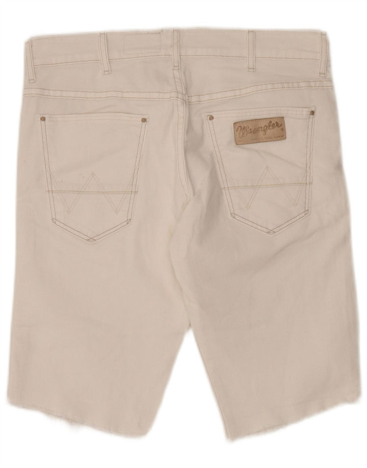 Męskie spodenki jeansowe Wrangler Vegas W31 Średniobiała bawełna