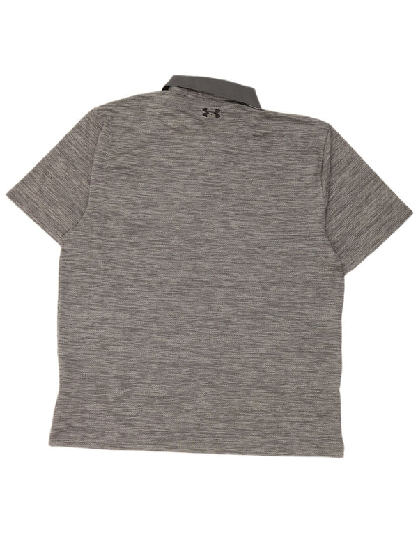 Męska koszulka polo Under Armour XL, szara, nakrapiana, z poliestru