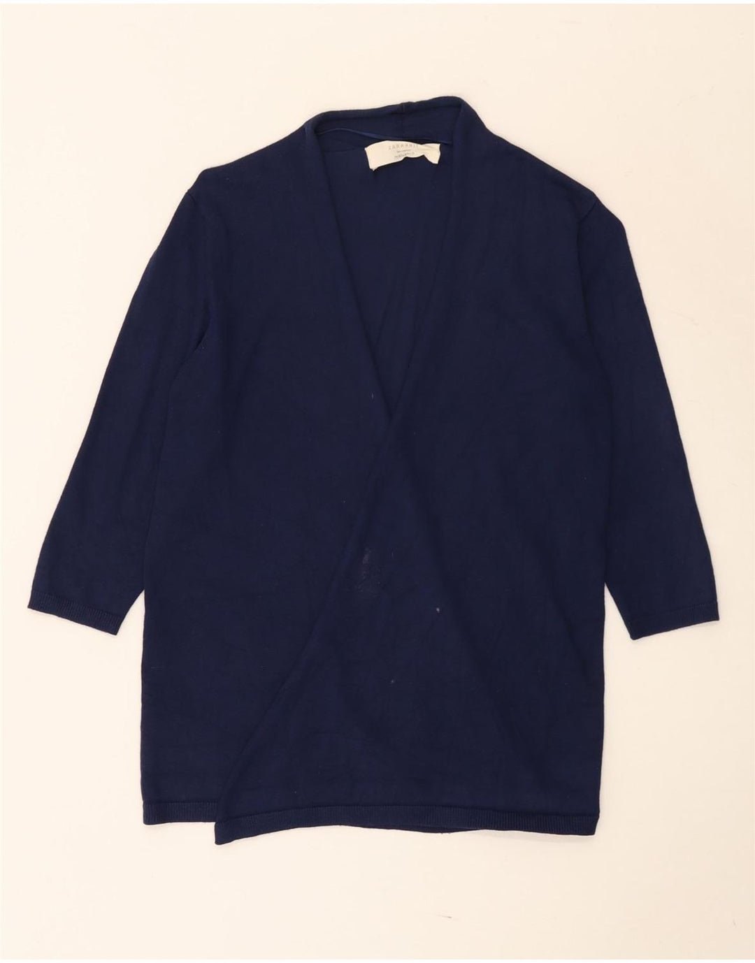Damski sweter rozpinany z rękawem 3/4 Zara UK 12, średni granatowy