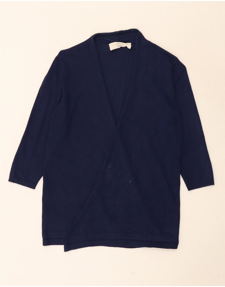 Damski sweter rozpinany z rękawem 3/4 Zara UK 12, średni granatowy