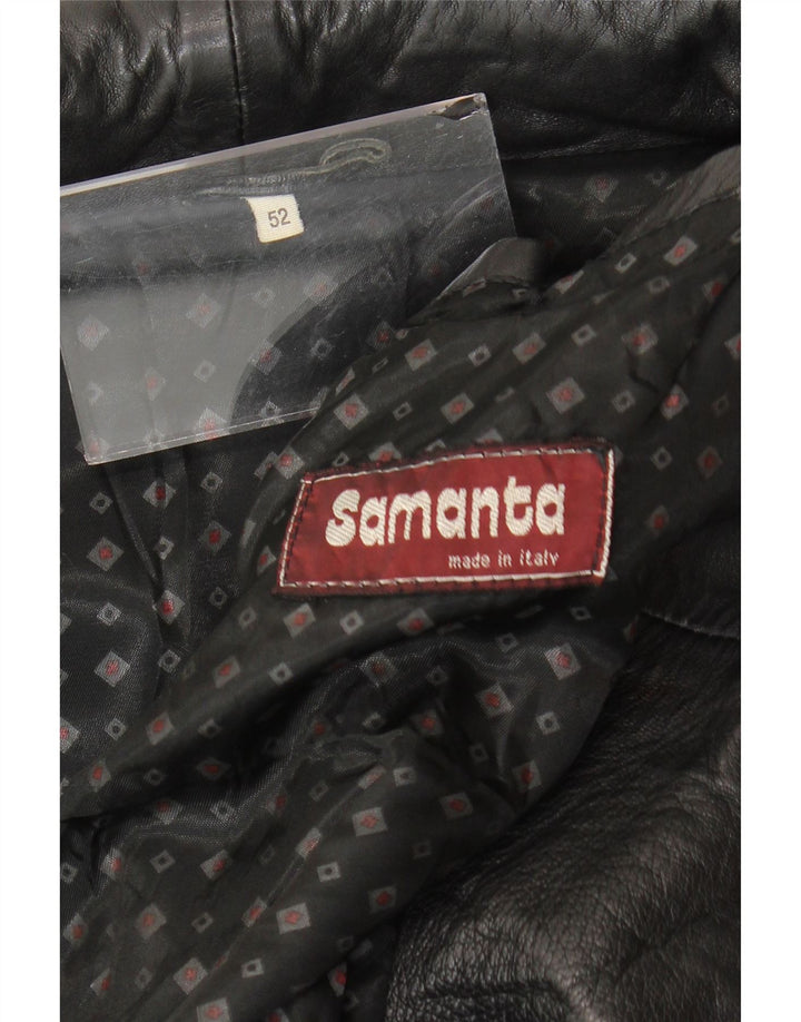 Męska kurtka skórzana SAMANTA IT 52 XL czarna