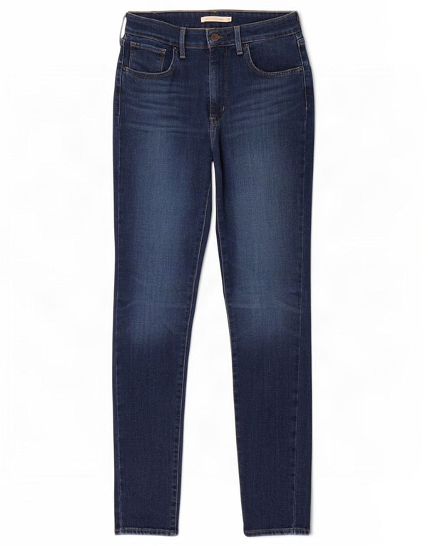 Damskie jeansy Levi's 721 z wysokim stanem W29 L30 Granatowa bawełna