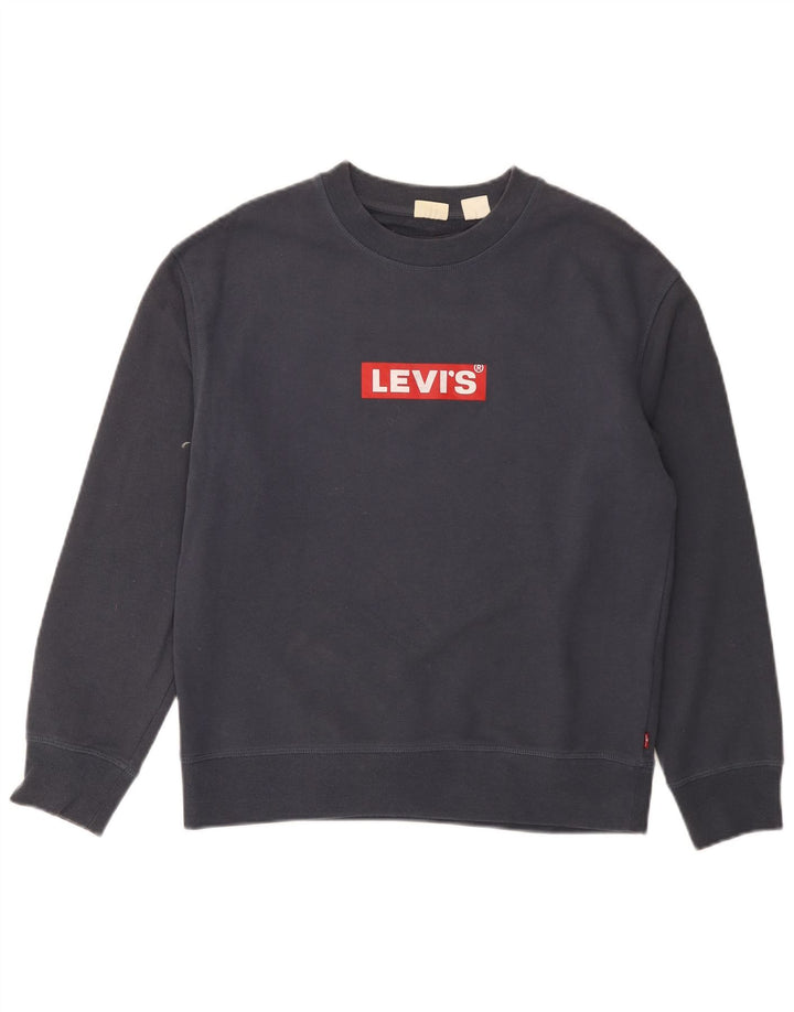 Damska bluza Levi's Graphic Jumper UK 14 Średni granatowy, bawełniany