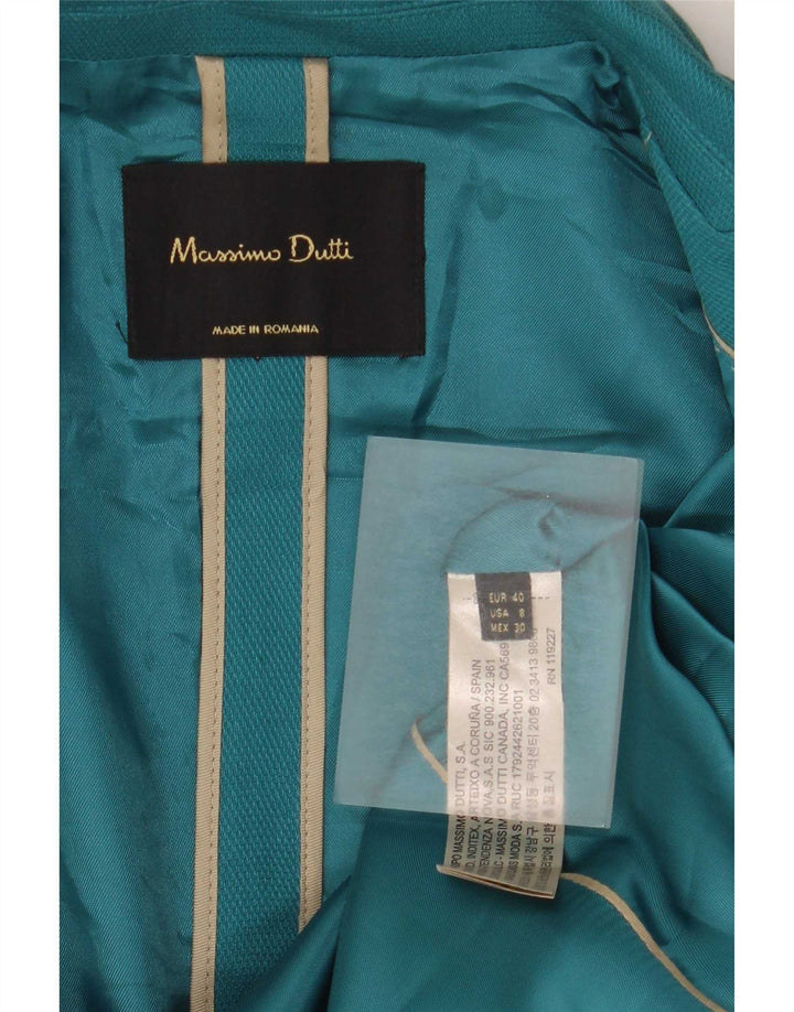 Damska marynarka Massimo Dutti zapinana na 1 guzik EU 40, średnia niebieska bawełna