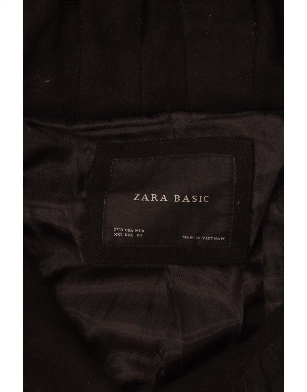 Płaszcz damski Zara UK 20 2XL Czarna wełna