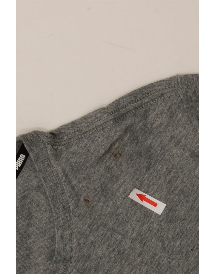 T-shirt męski Puma Top, średnioszary, bawełniany