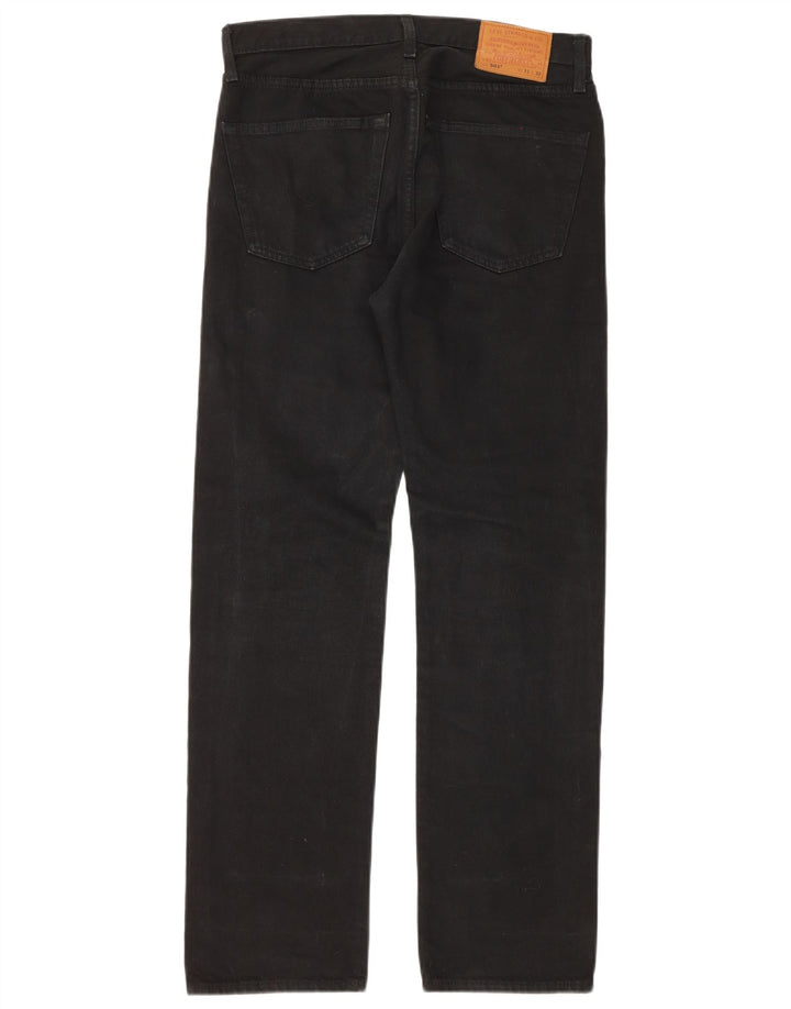 Męskie jeansy Levi's 501 Straight W31 L32 Czarne bawełniane