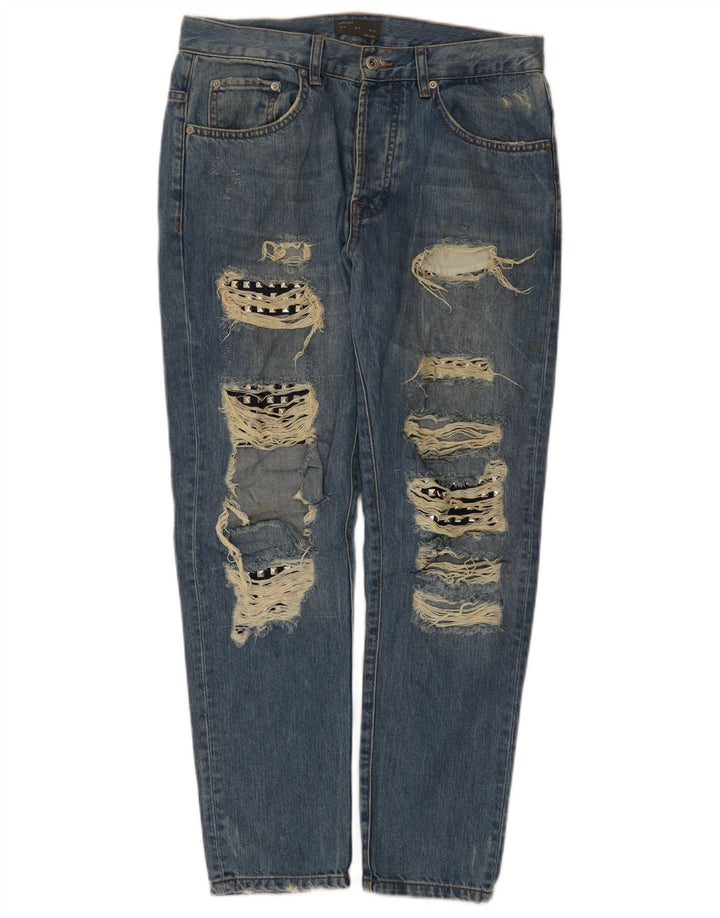 Męskie jeansy Zara w trudnej sytuacji EU 40 Medium W31 L28 Niebieskie