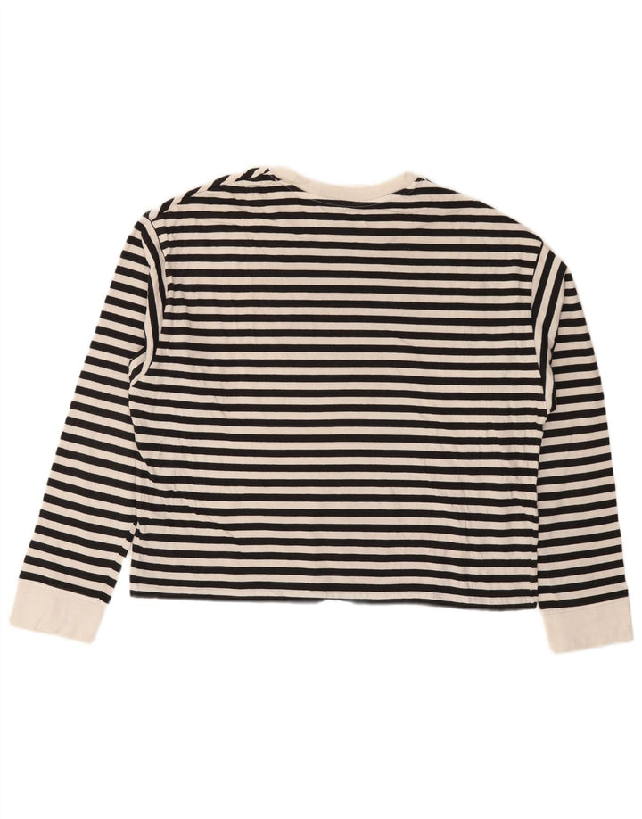 Damski top graficzny LEVI'S z długim rękawem, UK 14, w średnie czarne paski