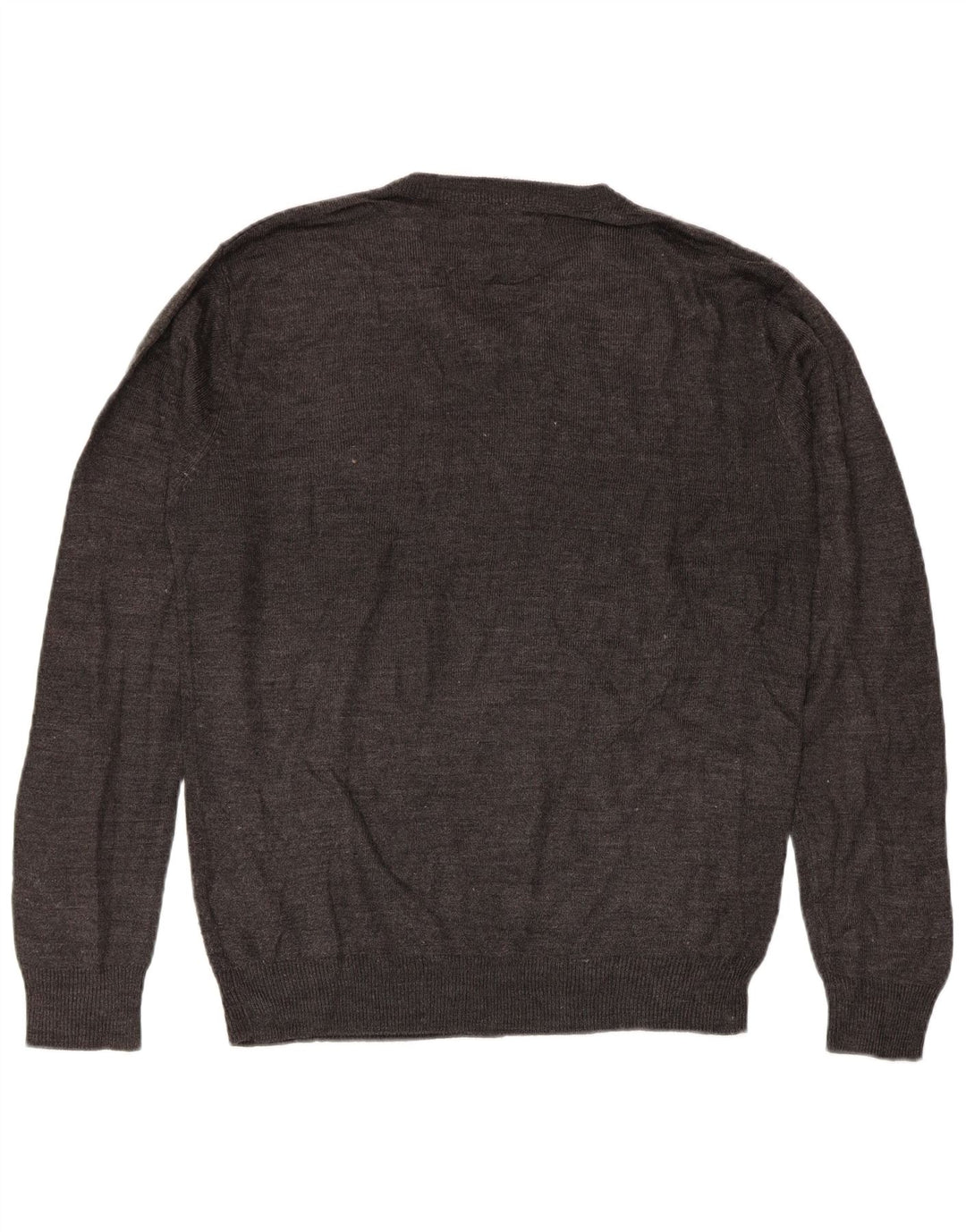 PIERRE CARDIN Męski sweter z dekoltem w kształcie litery V, średnioszary, akrylowy