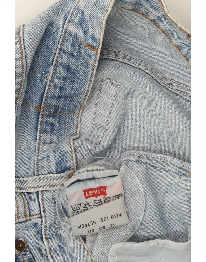 Męskie proste dżinsy Levi's W34 L36 Niebieskie bawełniane