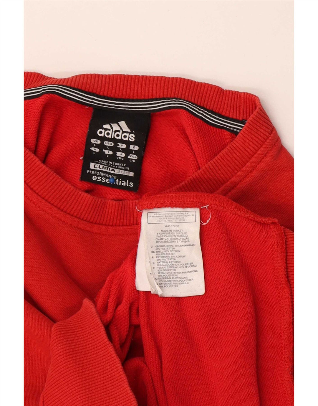 Bluza męska Adidas Clima 365, duża, czerwona, bawełniana