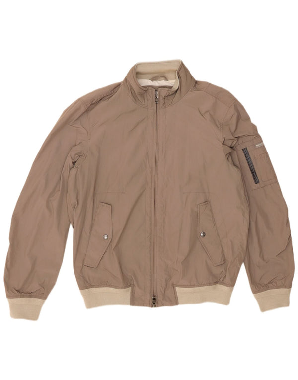 Woolrich Mens Bomber Jacket UK 42 XL Beige Polyester
