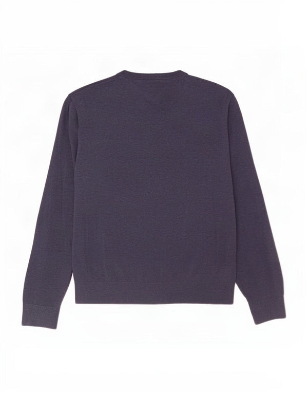 Męski sweter Tommy Hilfiger z dekoltem w kształcie litery V, 3XL, niebieska bawełna