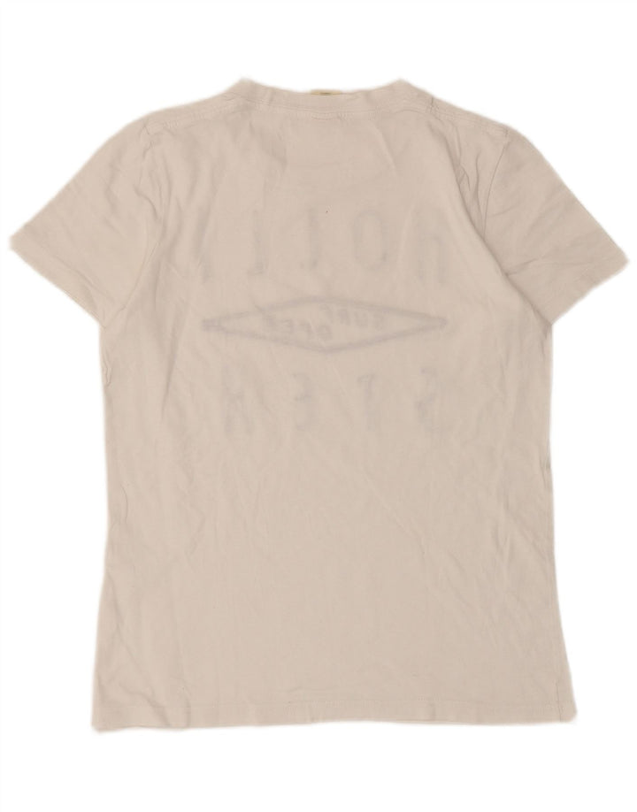 Męski T-shirt z grafiką Hollister, mały, biały