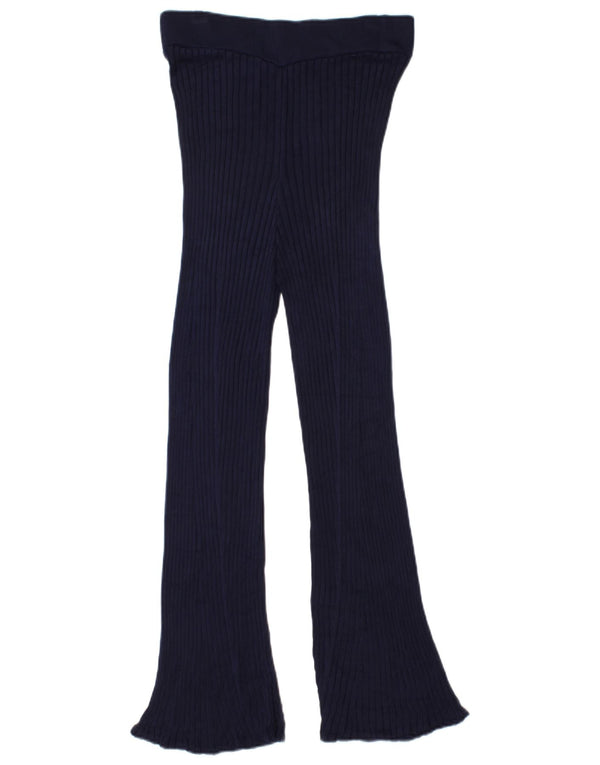 Damskie spodnie typu casual z wysokim stanem Zara UK 12 Medium W28 L24 Granatowe