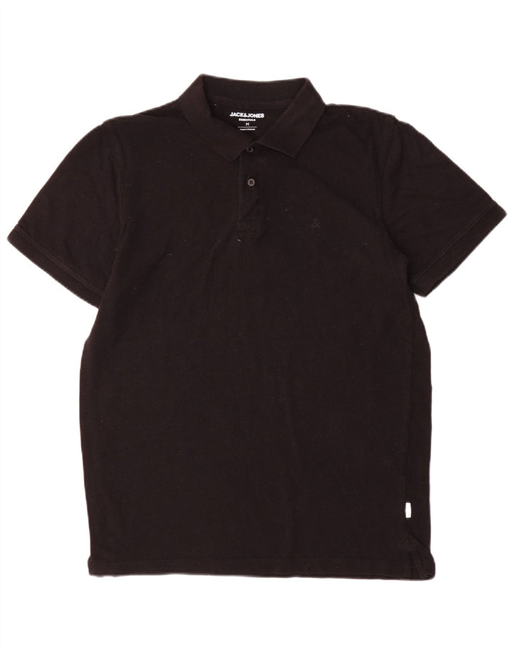 Męska koszulka polo Jack & Jones, średnia czarna, bawełniana