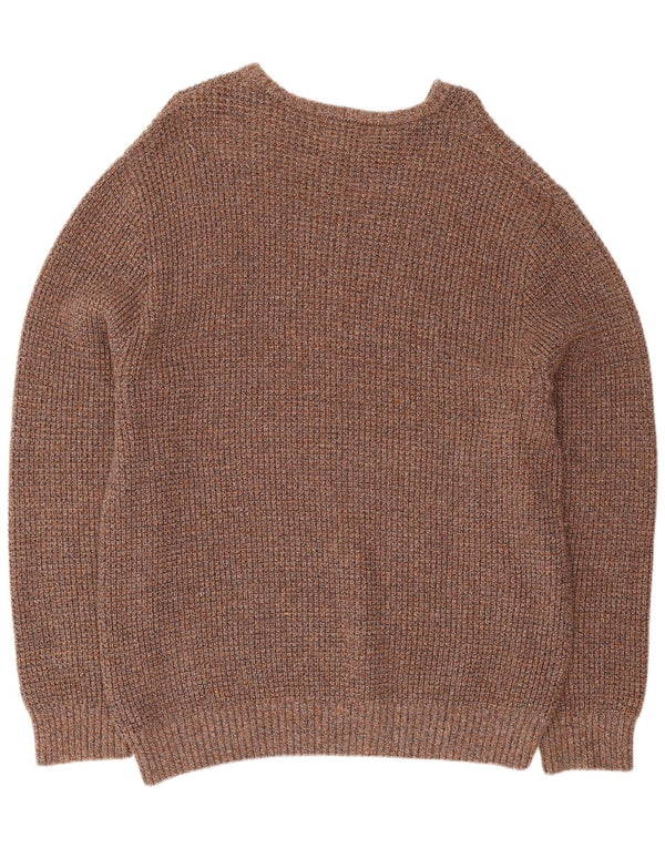 Marks & Spencer Męski sweter z okrągłym dekoltem, 2XL, brązowy, bawełniany