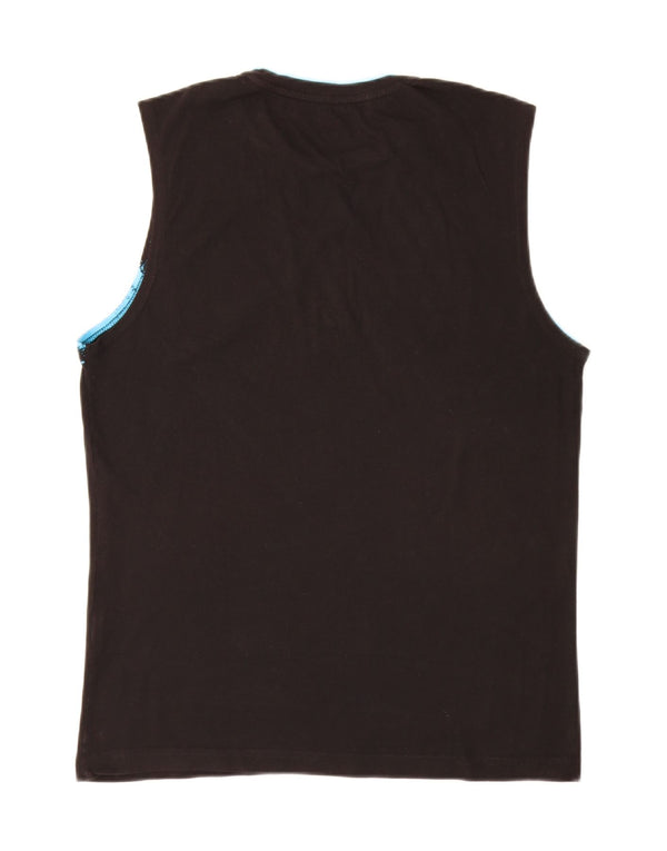 Lotto Mens Graphic Vest Top Medium Black Cotton