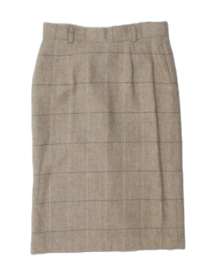 VINTAGE Womens Straight Skirt W32 Large Grey Check Vintage Vintage and Second-Hand Vintage from Messina Hembry 