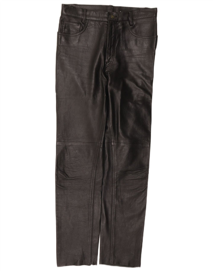 Vintage damskie proste spodnie W30 L30 czarne