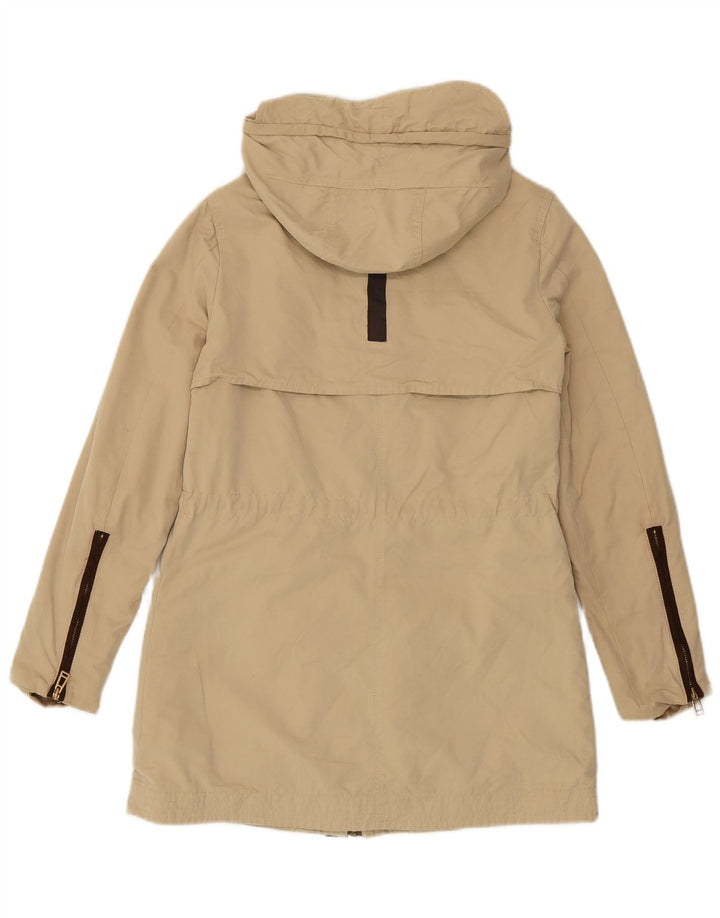 Damska kurtka parka z kapturem Zara UK 6 XS Beżowy poliester