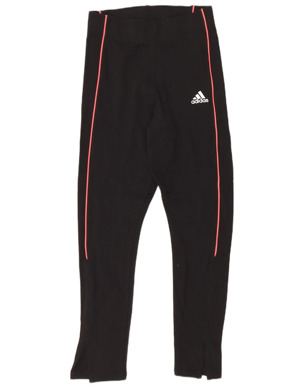 Legginsy Damskie Adidas UK 8/10 Małe Czarne Bawełniane Sportowe