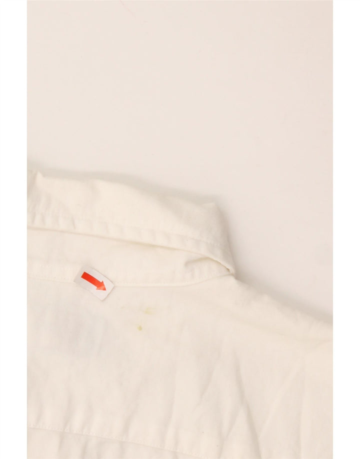 Koszula damska z krótkim rękawem RALPH LAUREN UK 16, duża, biała, bawełniana