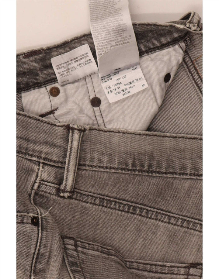 Męskie jeansy Levi's 511 w trudnej sytuacji W31 L32 Szara bawełna