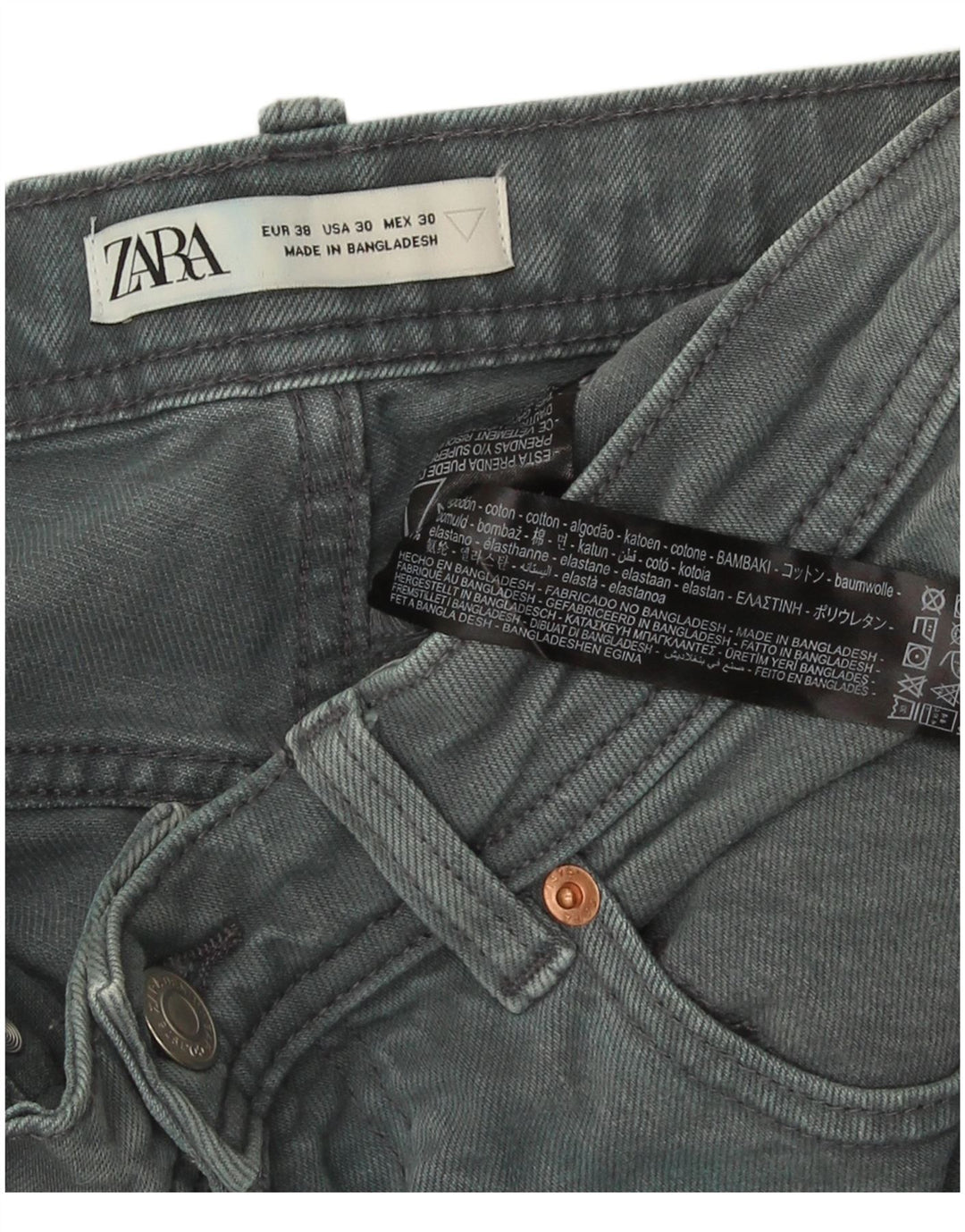 Męskie spodenki jeansowe Zara EU 38 Small W30, niebieska bawełna