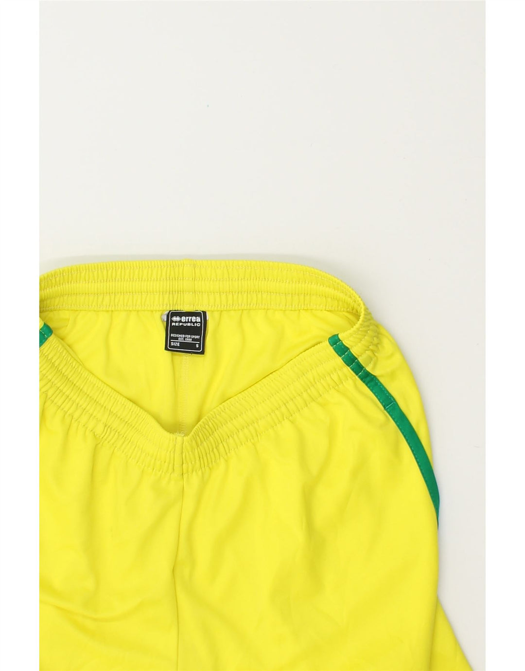 ERREA Mens Graphic Sport Shorts Small  Yellow Vintage Errea and Second-Hand Errea from Messina Hembry 
