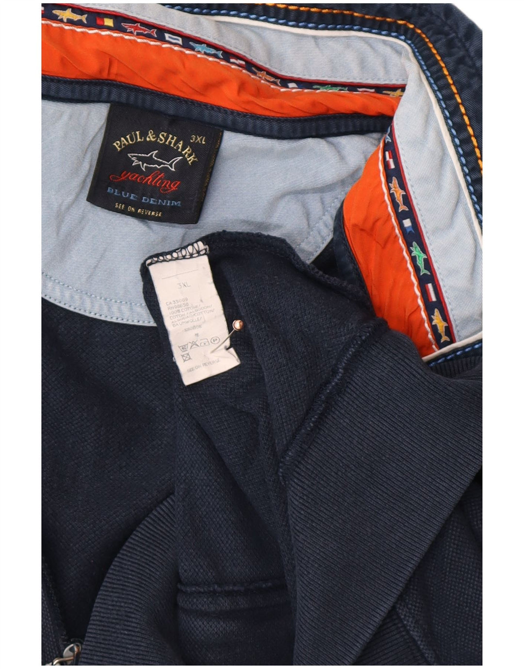 PAUL & SHARK Męska kurtka dresowa żeglarska, 3XL, granatowa, bawełniana