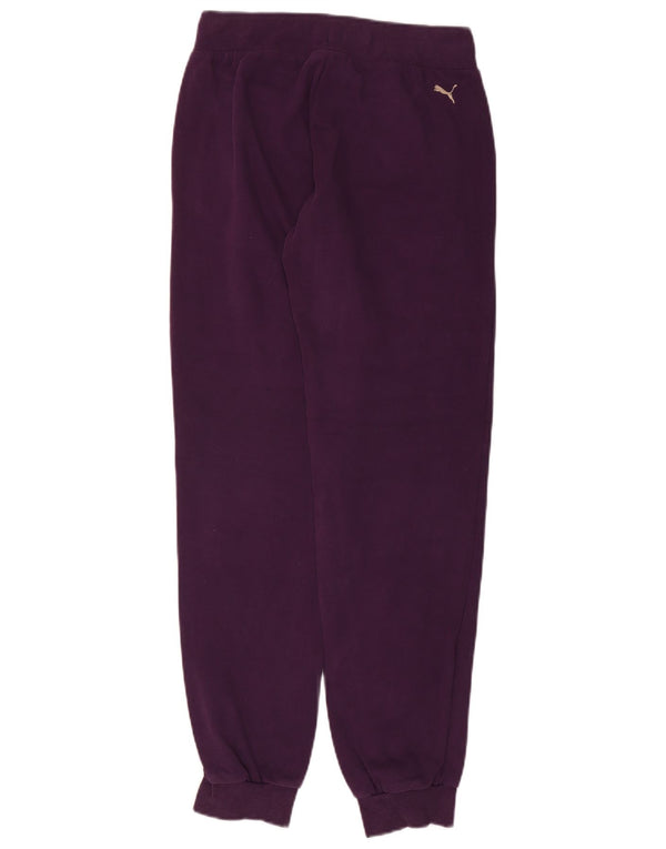 Damskie spodnie dresowe Puma Joggers UK 12 Średni fioletowy bawełniany