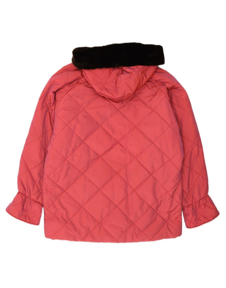 BELFE & BELFE Womens Oversized Hooded Padded Jacket IT 46 Large Pink