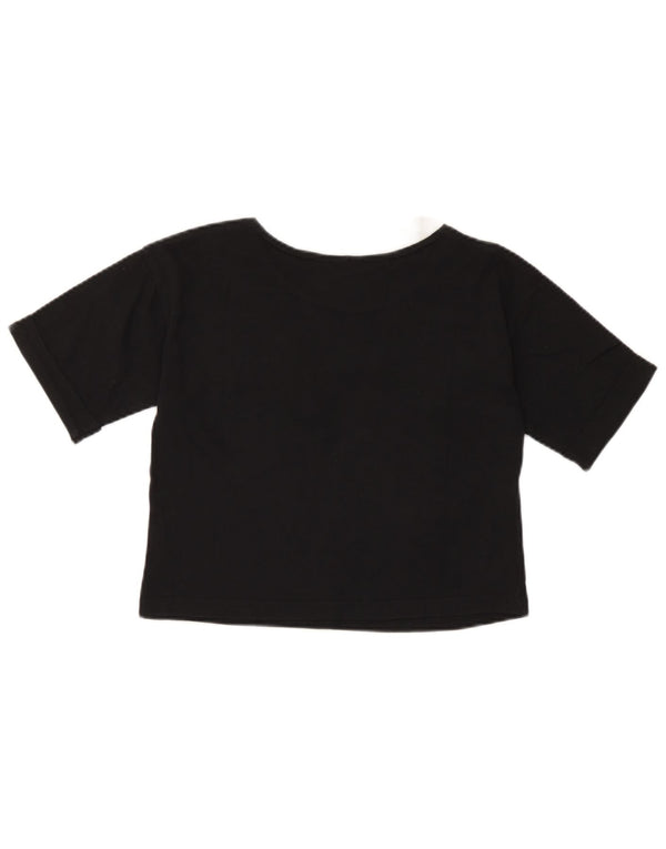 Damska koszulka Adidas Crop Top UK 8 Small Black Colorblock
