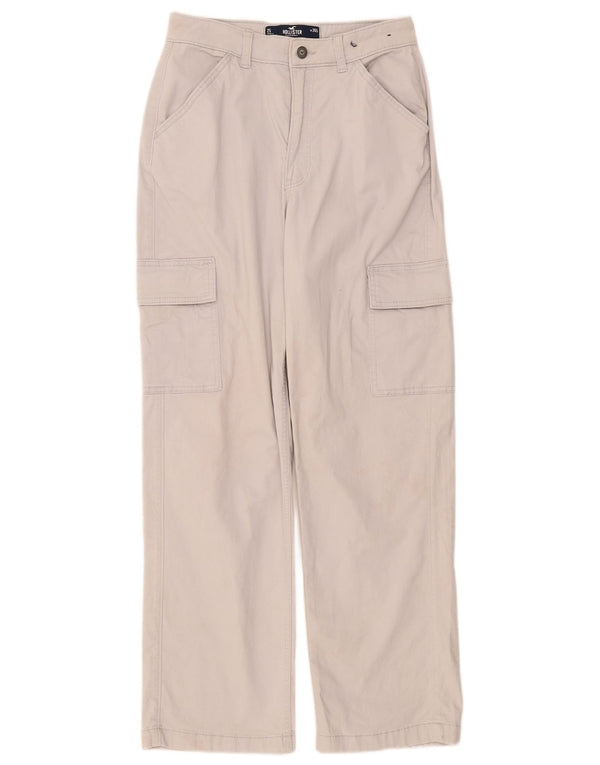 Damskie spodnie cargo Hollister Dad z wysokim stanem US 2 XS W26 L28 szare