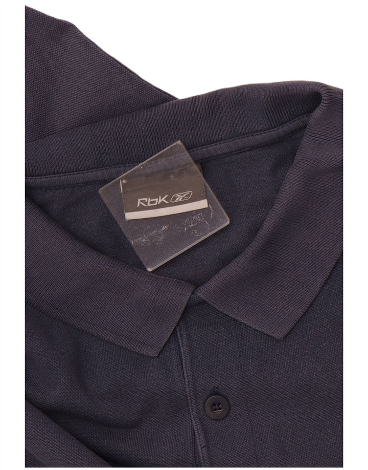 Męska koszulka polo REEBOK, średni granat