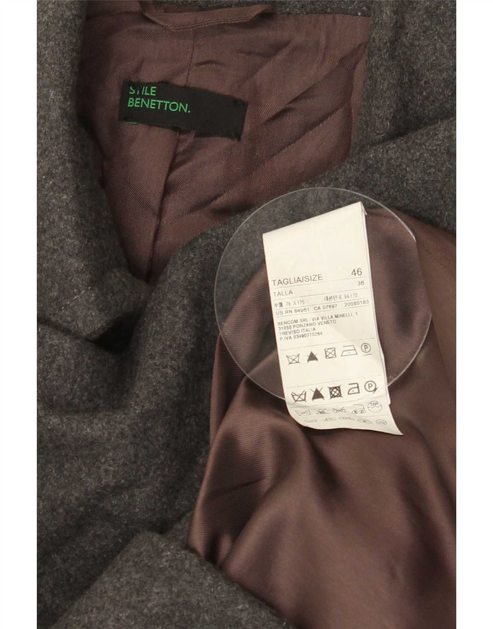 Płaszcz damski Benetton IT 46, duży, szary, wełniany