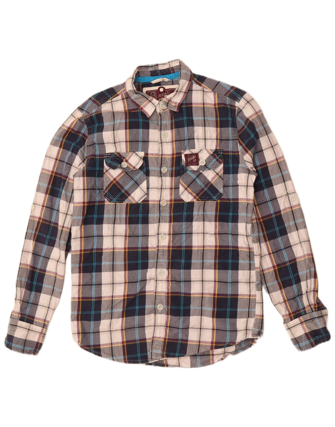 Męska koszula flanelowa Superdry Classic Lumberjack w średnią wielobarwną kratkę