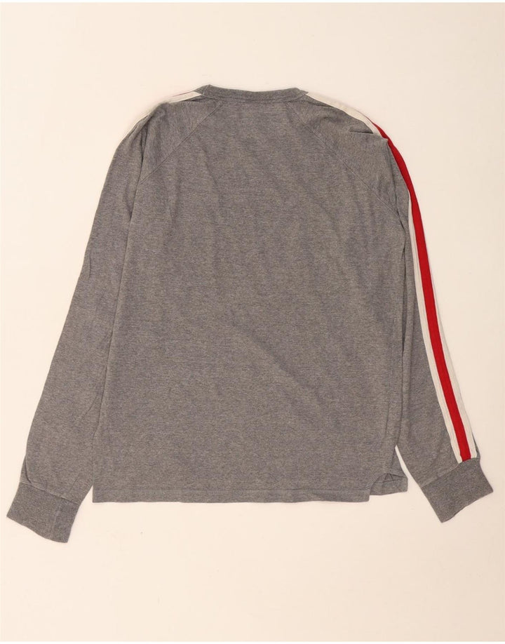 CONVERSE Męski top z grafiką Chuck Taylor z długim rękawem i małym szarym blokiem kolorów