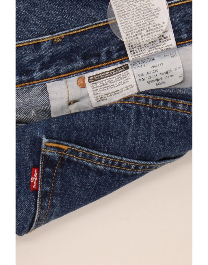 Męskie proste dżinsy Levi's W48 L32 Niebieskie bawełniane