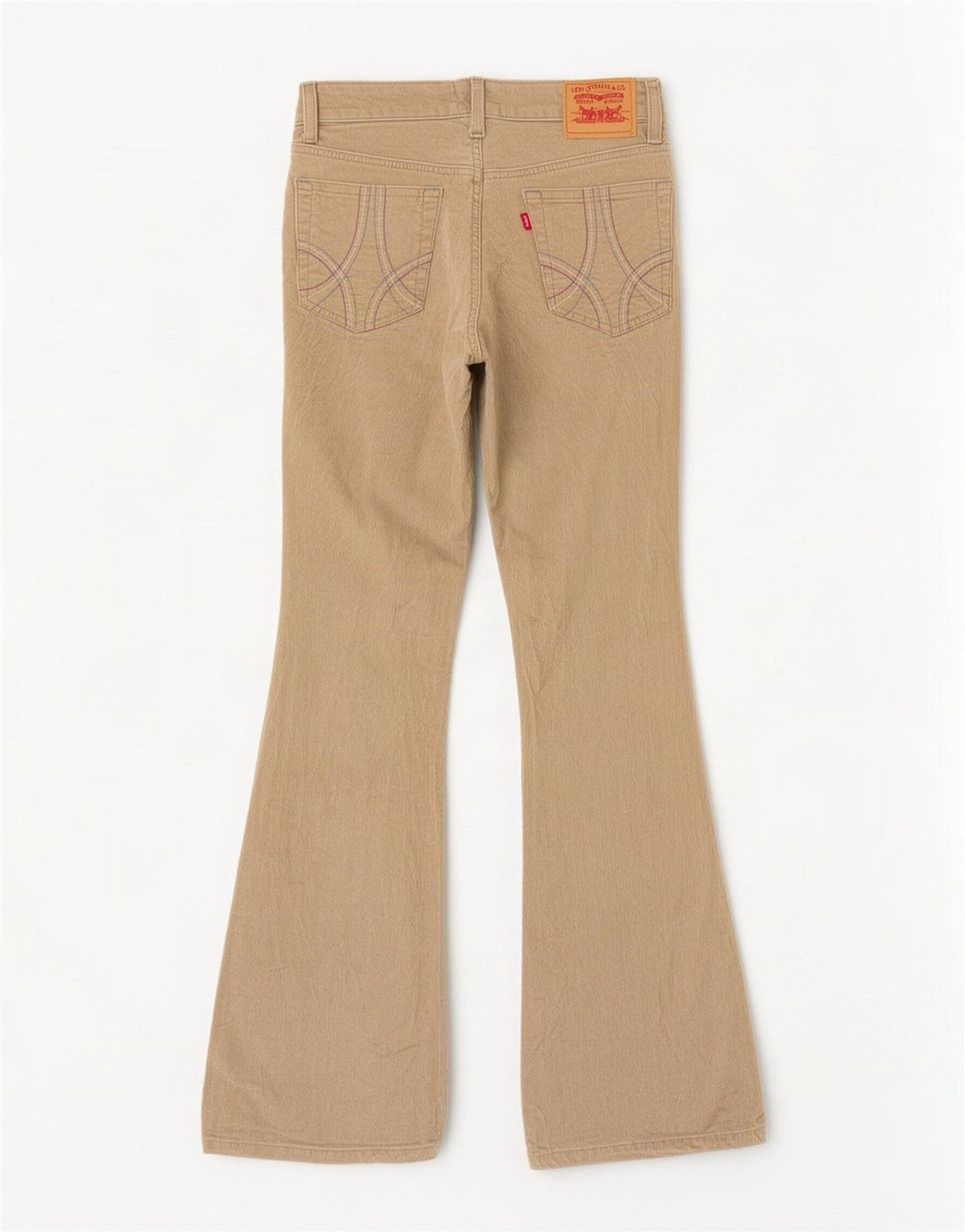 Damskie sztruksowe spodnie Levi's Stretch Flare US 5 Medium W30 L30 Beżowe