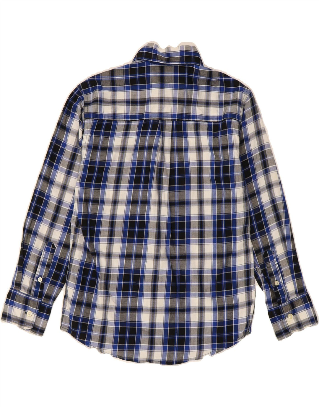CHAPS Boys Flannel Shirt 7-8 Years Small Navy Blue Check Cotton Vintage Chaps and Second-Hand Chaps from Messina Hembry 
